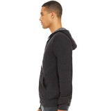 3739 BELLA + CANVAS Sponge Fleece Full-Zip Hoodie Dark Grey Heather