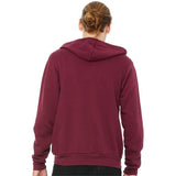 3739 BELLA + CANVAS Sponge Fleece Full-Zip Hoodie Maroon