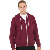 3739 BELLA + CANVAS Sponge Fleece Full-Zip Hoodie Maroon