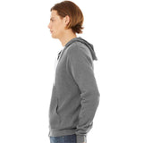 3739 BELLA + CANVAS Sponge Fleece Full-Zip Hoodie Deep Heather