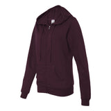 SS650Z Independent Trading Co. Juniors’ Heavenly Fleece Full-Zip Hooded Sweatshirt Light Blackberry