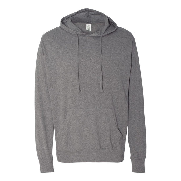 SS150J Independent Trading Co. Lightweight Hooded Pullover T-Shirt Gunmetal Heather