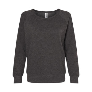 SS240 Independent Trading Co. Juniors’ Heavenly Fleece Lightweight Sweatshirt Charcoal Heather