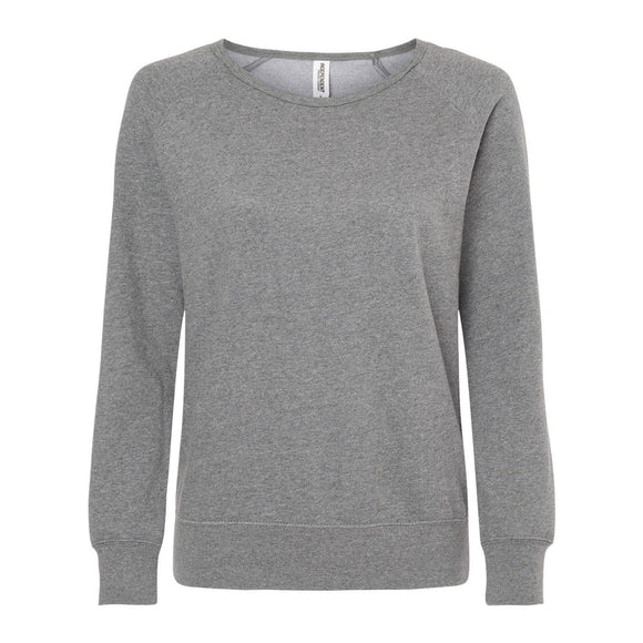 SS240 Independent Trading Co. Juniors’ Heavenly Fleece Lightweight Sweatshirt Gunmetal Heather