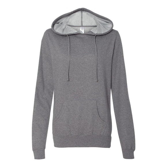 SS650 Independent Trading Co. Juniors’ Heavenly Fleece Lightweight Hooded Sweatshirt Gunmetal Heather