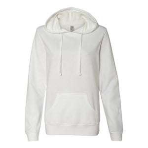 SS650 Independent Trading Co. Juniors’ Heavenly Fleece Lightweight Hooded Sweatshirt White