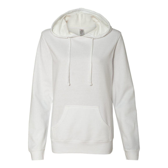 SS650 Independent Trading Co. Juniors’ Heavenly Fleece Lightweight Hooded Sweatshirt White