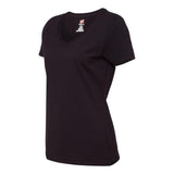 S04V Hanes Perfect-T Women’s V-Neck T-Shirt Black