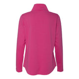 3764 LAT Women's Quarter Zip French Terry Pullover Hot Pink