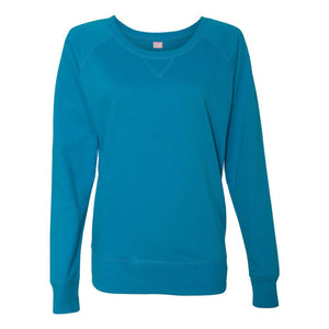 3762 LAT Women's Slouchy French Terry Pullover Cobalt