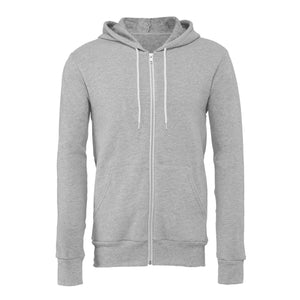 3739 BELLA + CANVAS Sponge Fleece Full-Zip Hoodie Athletic Heather