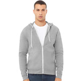 3739 BELLA + CANVAS Sponge Fleece Full-Zip Hoodie Athletic Heather