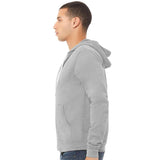 3739 BELLA + CANVAS Sponge Fleece Full-Zip Hoodie Athletic Heather