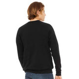 3901 BELLA + CANVAS Sponge Fleece Raglan Crewneck Sweatshirt Black