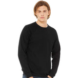 3901 BELLA + CANVAS Sponge Fleece Raglan Crewneck Sweatshirt Black