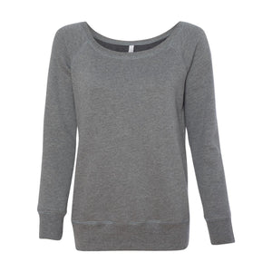 7501 BELLA + CANVAS Women’s Sponge Fleece Wide Neck Sweatshirt Deep Heather