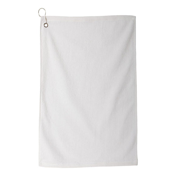 C1518MGH Carmel Towel Company Microfiber Golf Towel White