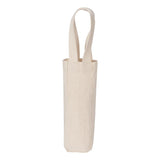 1725 Liberty Bags Single Bottle Wine Tote Natural