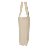 1726 Liberty Bags Double Bottle Wine Tote Natural