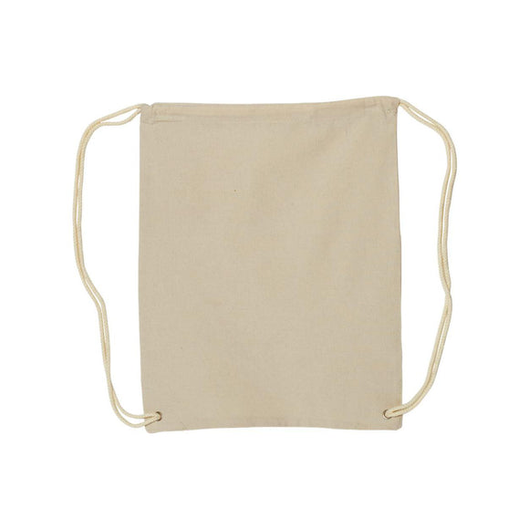 8875 Liberty Bags Canvas Drawstring Backpack Natural