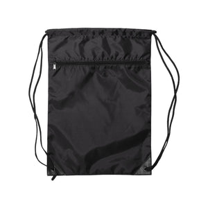 8888 Liberty Bags Zippered Drawstring Backpack Black