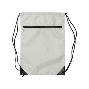 8888 Liberty Bags Zippered Drawstring Backpack White