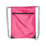 8888 Liberty Bags Zippered Drawstring Backpack Hot Pink