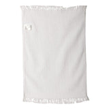 C1118 Carmel Towel Company Fringed Towel White