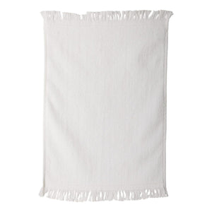 C1118 Carmel Towel Company Fringed Towel White