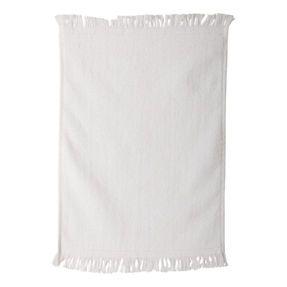 C1118 Carmel Towel Company Fringed Towel White