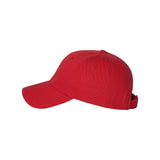 VC350 Valucap Bio-Washed Chino Twill Cap Red