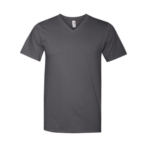 982 Anvil Lightweight V-Neck T-Shirt Charcoal