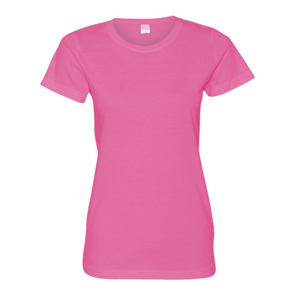 3516 LAT Women's Fine Jersey Tee Raspberry