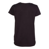 3509 LAT Women's Maternity Scoop Neck Fine Jersey Tee Black