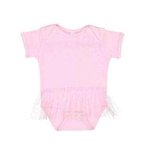 4422 Rabbit Skins Infant Tutu Baby Rib Bodysuit Pink