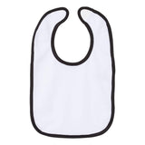 1004 Rabbit Skins Infant Contrast Trim Premium Jersey Bib White/ Black