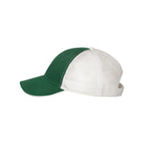 S102 Valucap Sandwich Trucker Cap Dark Green/ White