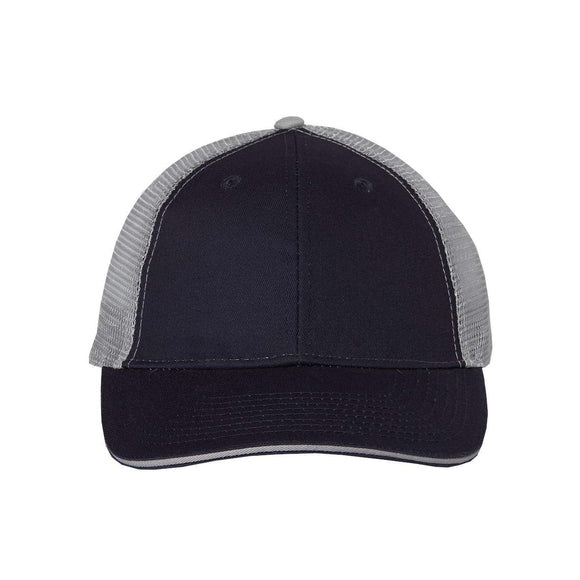 S102 Valucap Sandwich Trucker Cap Navy/ Grey