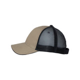 S102 Valucap Sandwich Trucker Cap Khaki/ Navy