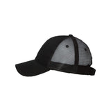 S102 Valucap Sandwich Trucker Cap Black/ Black