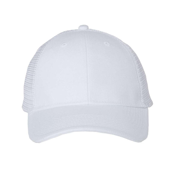 S102 Valucap Sandwich Trucker Cap White/ White