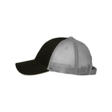 S102 Valucap Sandwich Trucker Cap Black/ Grey