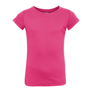 3316 Rabbit Skins Toddler Girls Fine Jersey Tee Hot Pink