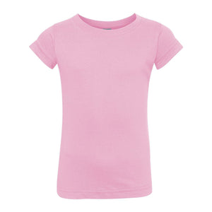 3316 Rabbit Skins Toddler Girls Fine Jersey Tee Pink