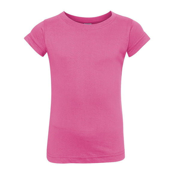 3316 Rabbit Skins Toddler Girls Fine Jersey Tee Raspberry