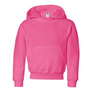 996YR JERZEES NuBlend® Youth Hooded Sweatshirt Neon Pink