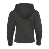 996YR JERZEES NuBlend® Youth Hooded Sweatshirt Black Heather