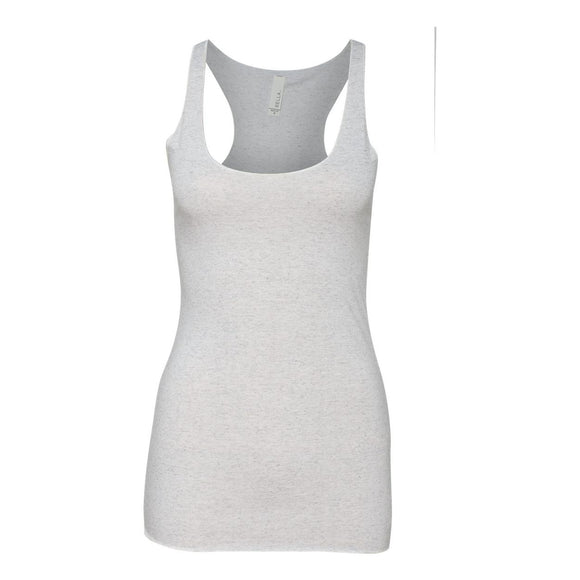 8430 BELLA + CANVAS Women's Triblend Racerback Tank White Fleck Triblend