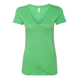 8435 BELLA + CANVAS Women’s Triblend Deep V-Neck Tee Green Triblend