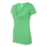 8435 BELLA + CANVAS Women’s Triblend Deep V-Neck Tee Green Triblend